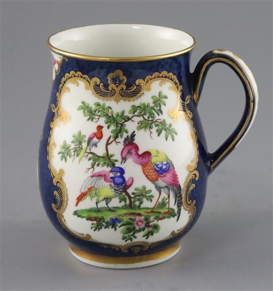 A good Worcester scale blue mug, c.1768-70,